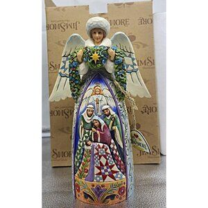 Jim Shore Heartwood Creek "Night Divine" Winter Angel Nativity Folk Art 2009